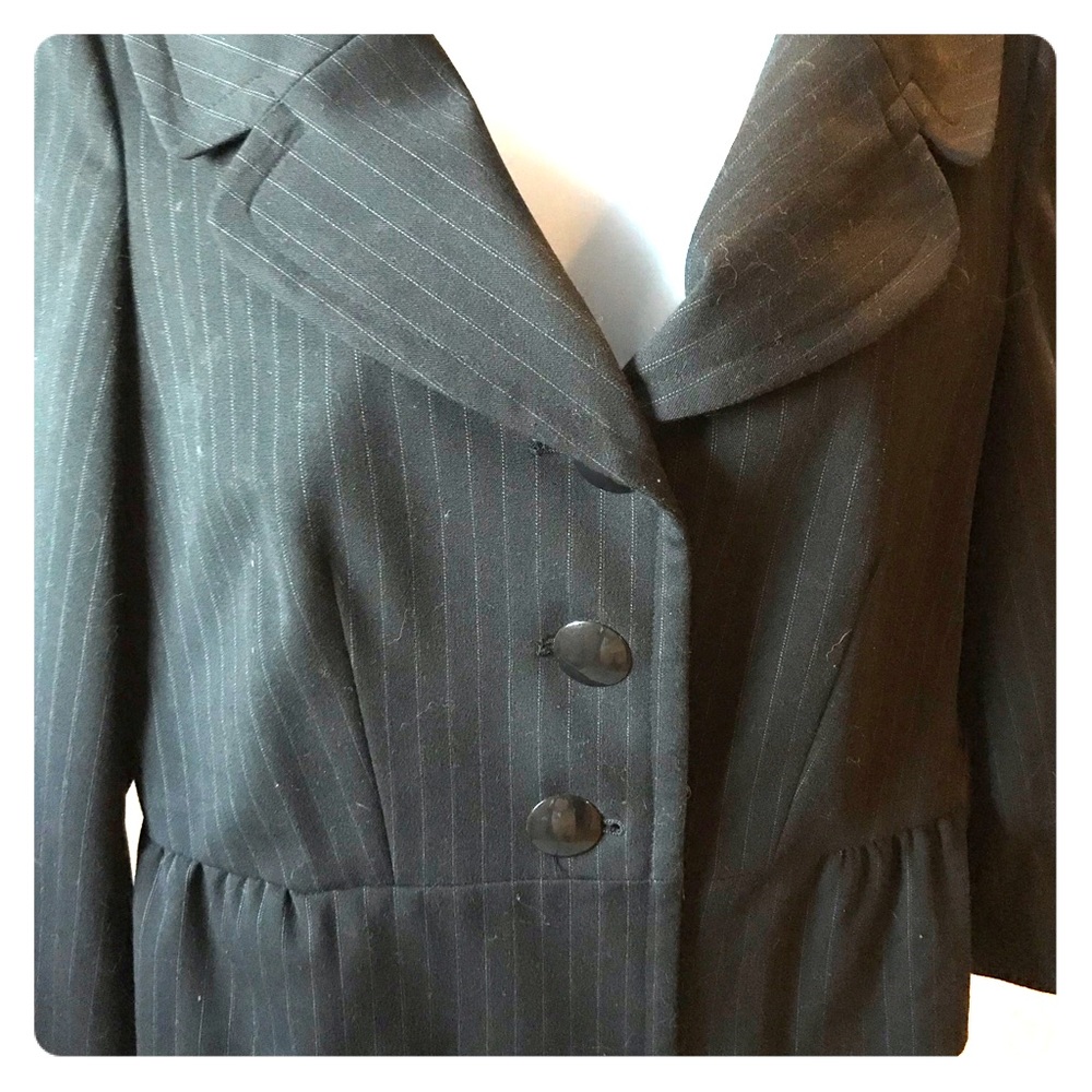 Black striped blazer